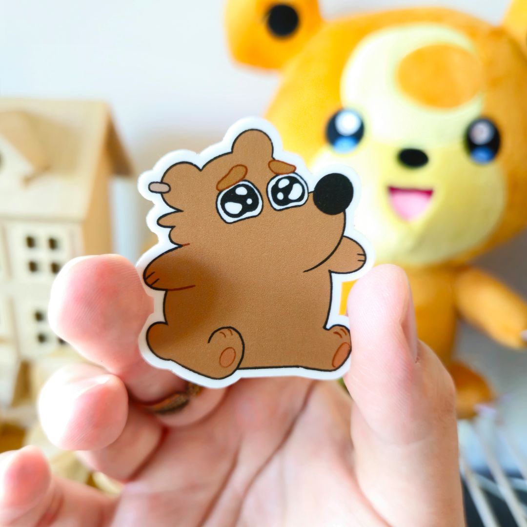 Anxiety Bear Sticker