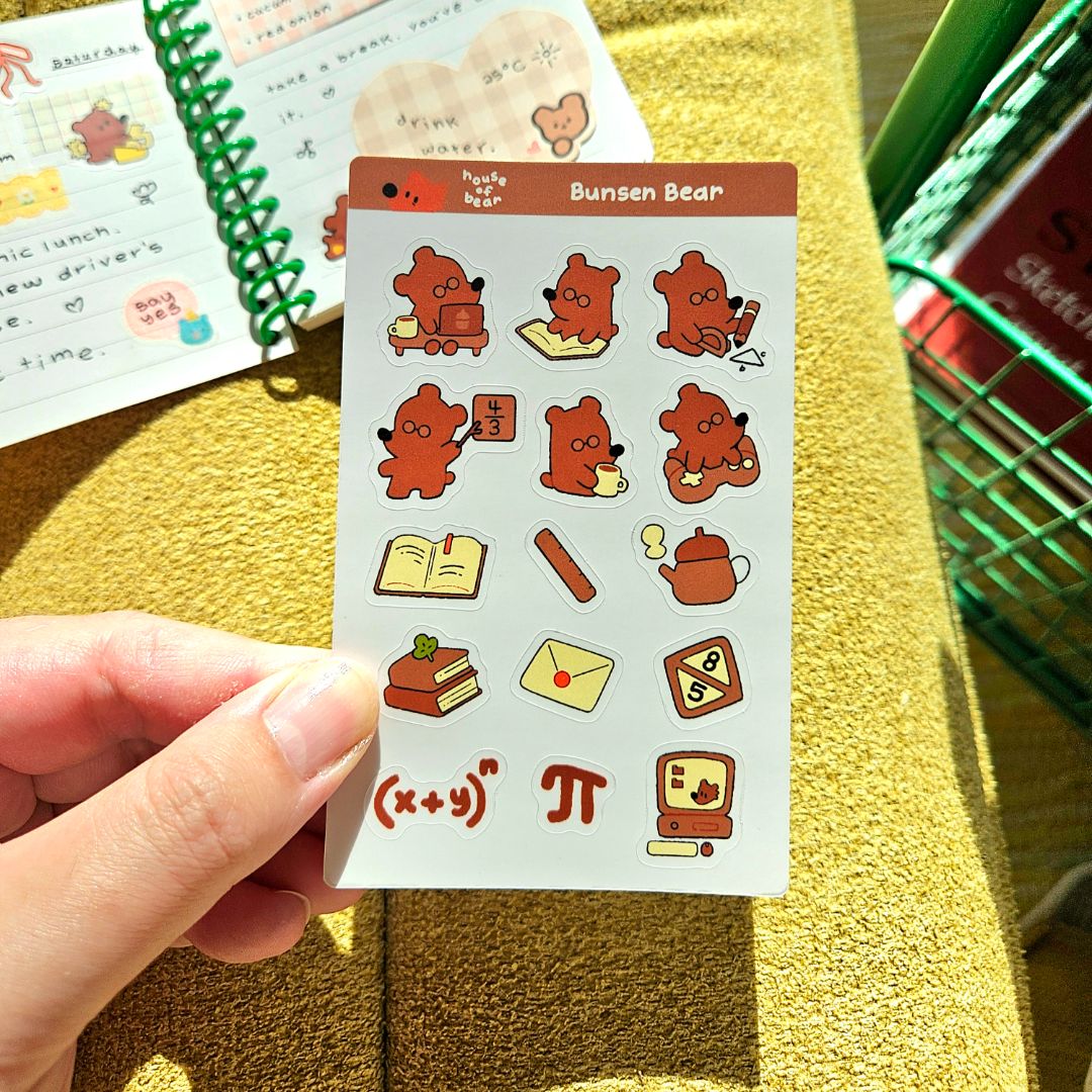 Bunsen Bear Sticker Sheet