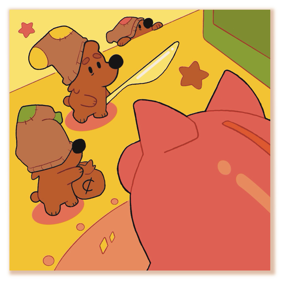 Robbery Bear Mini Print