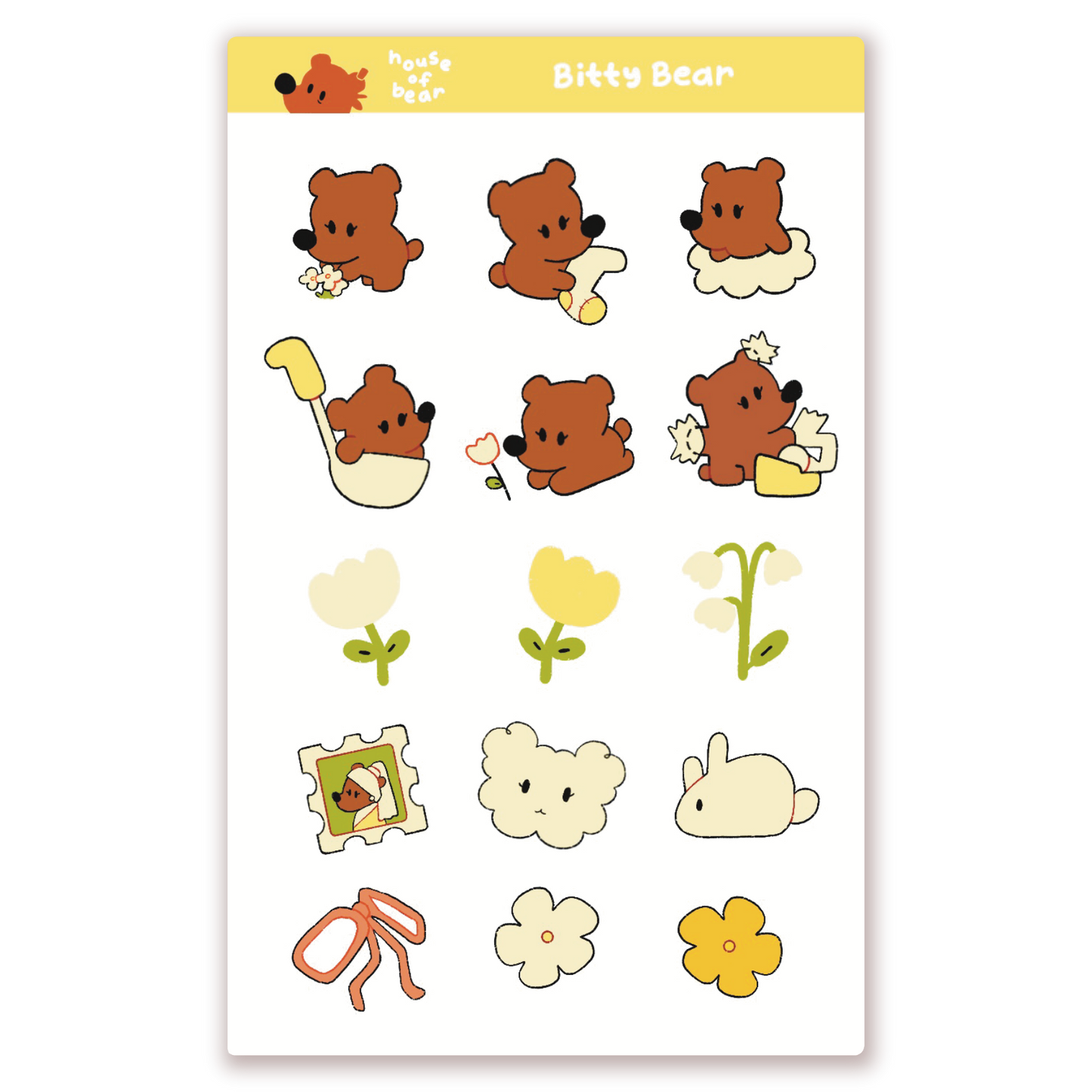 Bitty Bear Sticker Sheet