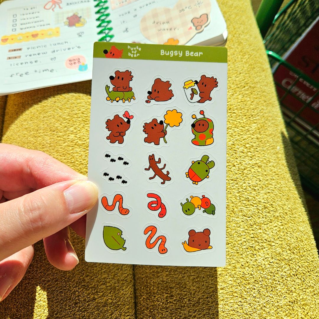 Bugsy Bear Sticker Sheet