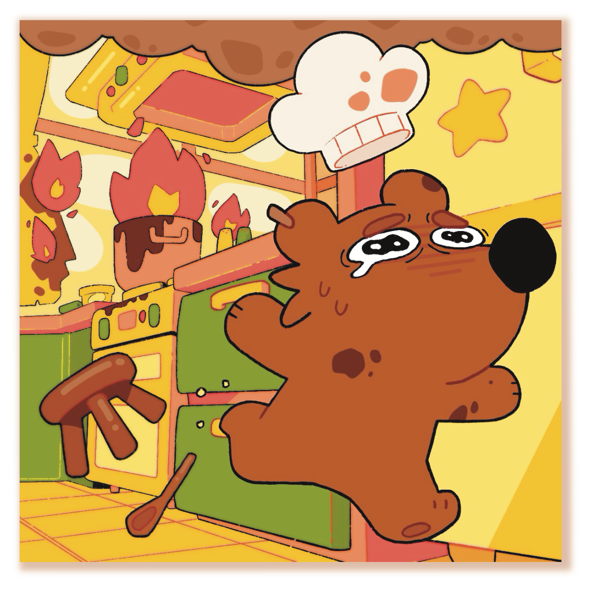 Chef Bear Mini Print