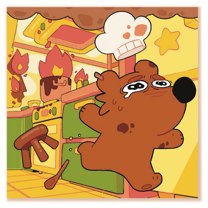 Chef Bear Mini Print