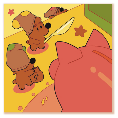 Robbery Bear Mini Print