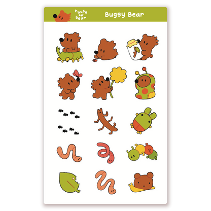 Bugsy Bear Sticker Sheet