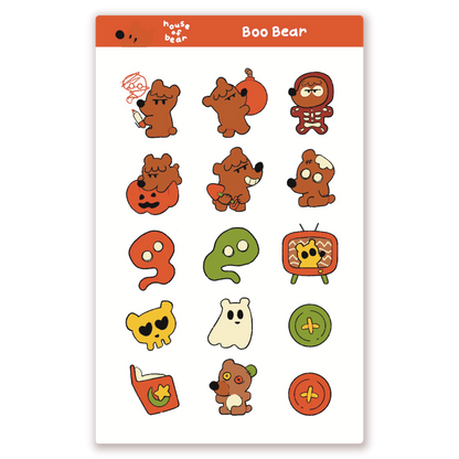 Boo Bear Sticker Sheet