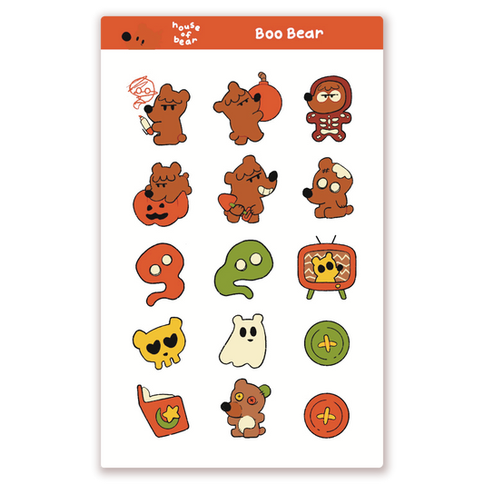 Boo Bear Sticker Sheet