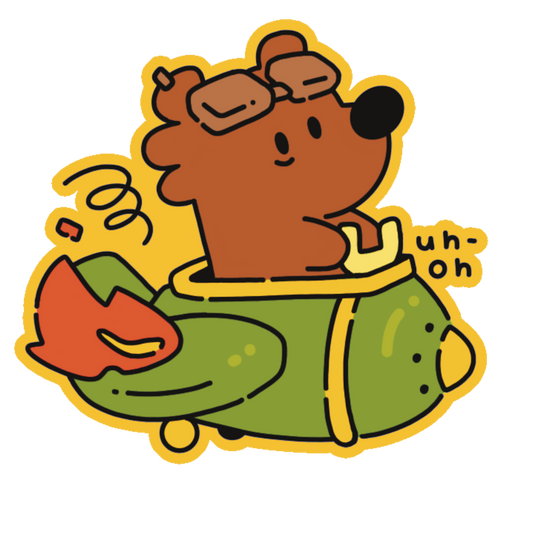 Pilot Bear Sticker