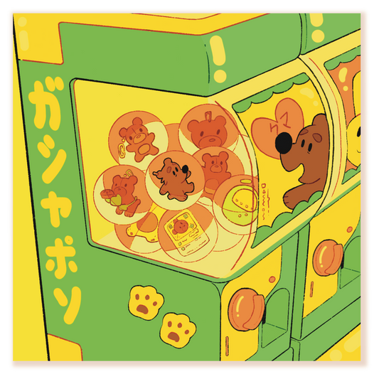 Gachapon Bear Mini Print