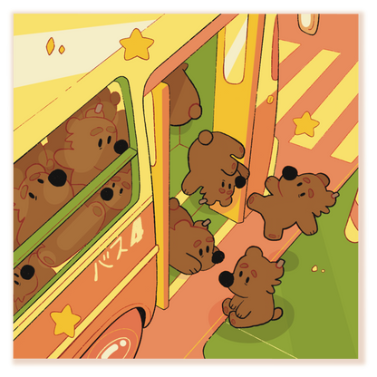 Transit Bear Mini Print